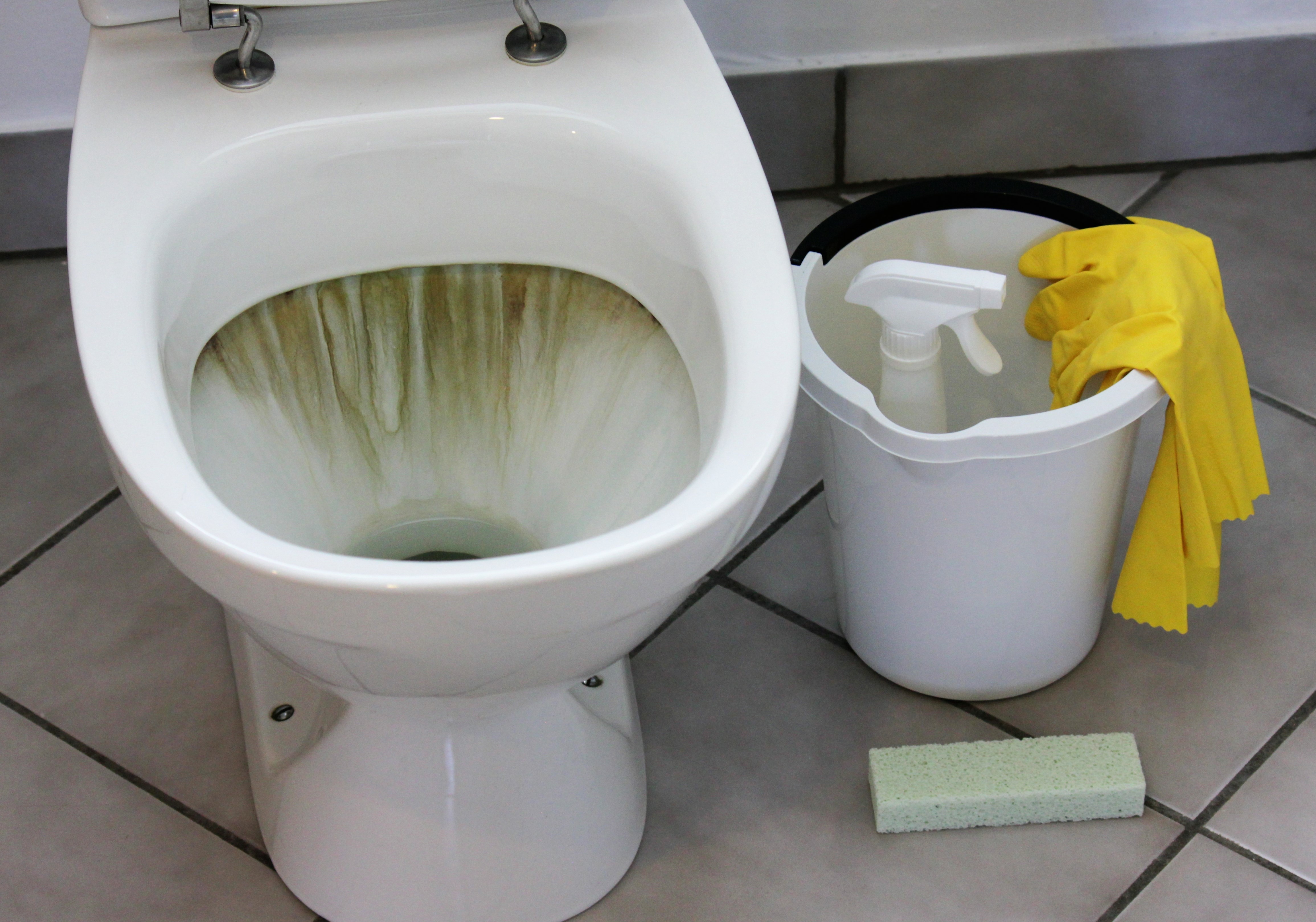 remove water stains in toilet
